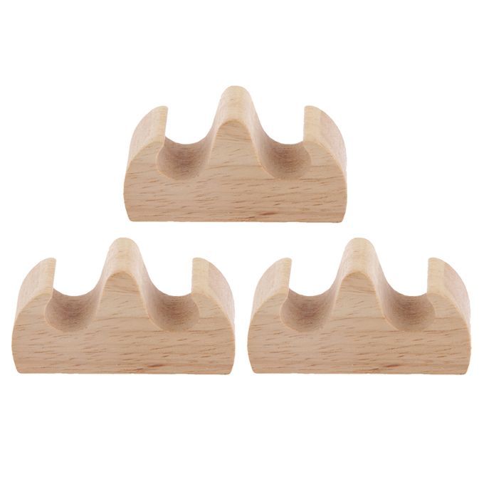 3pcs Wooden Pen Stand Writing Calligraphy Brush Pen Rest Office