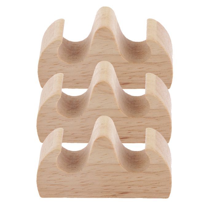 3pcs Wooden Pen Stand Writing Calligraphy Brush Pen Rest Office