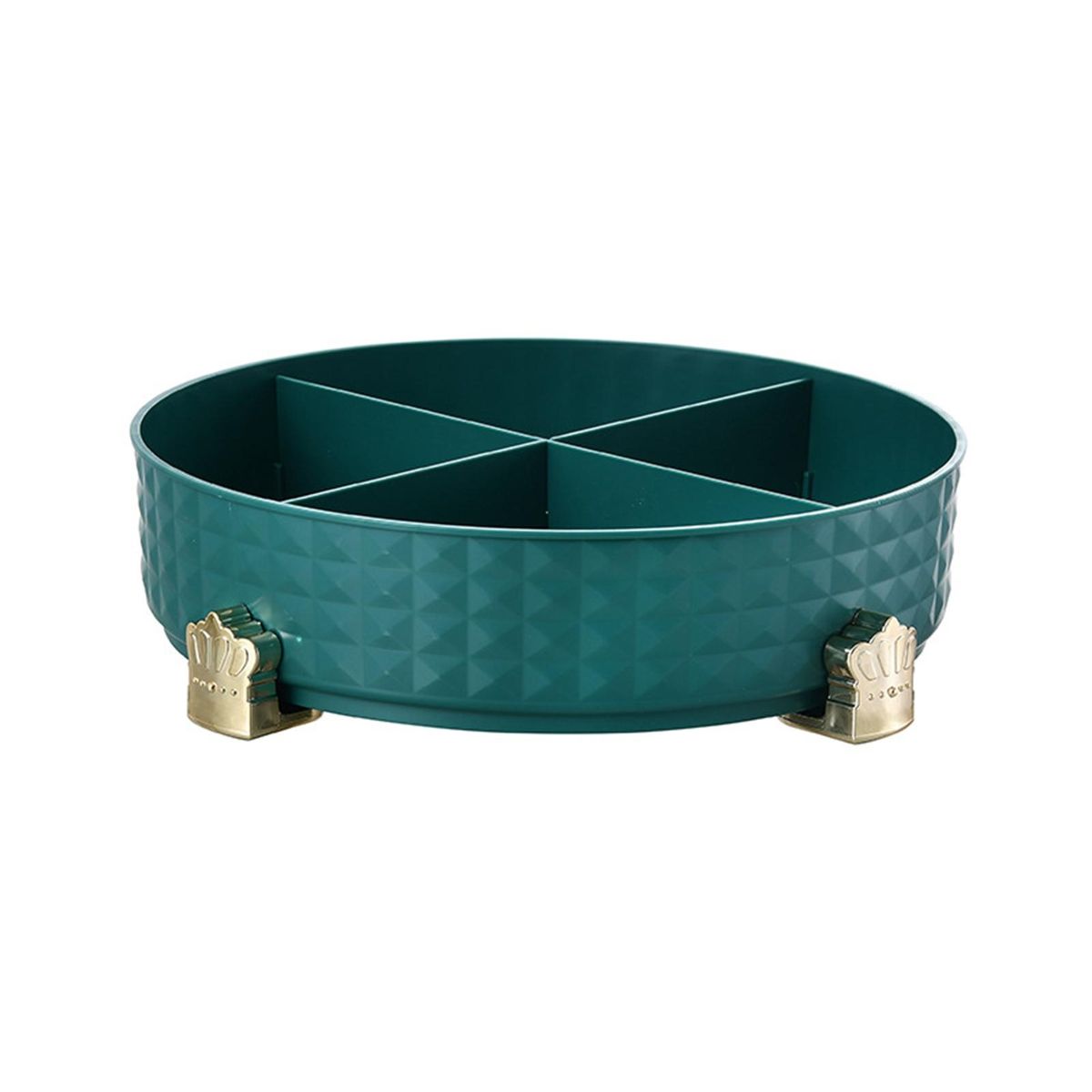 Fruit Tray Food Storage Container Round Bowl Green