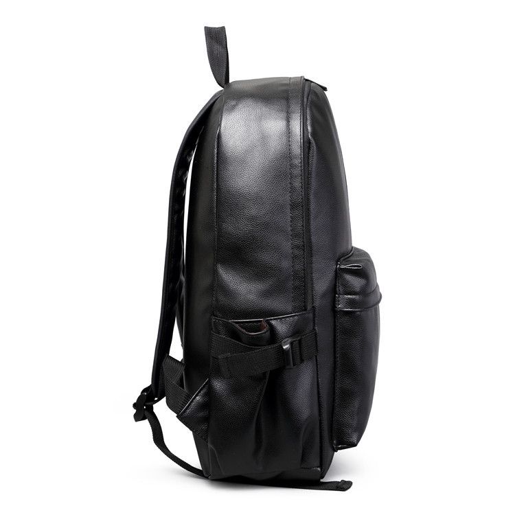Preppy Style Leather School Backpack Bag For College