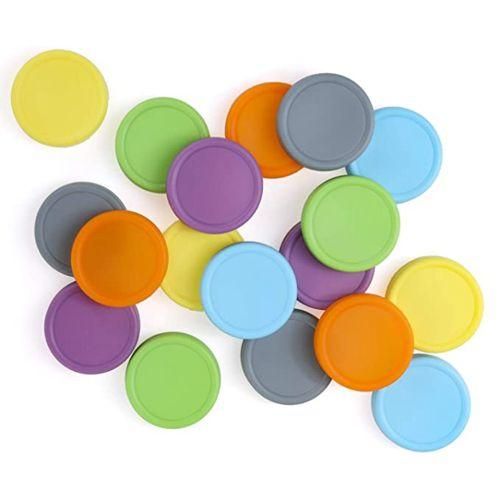 18Pcs Plastic Regular Mouth Mason Jar Lids For