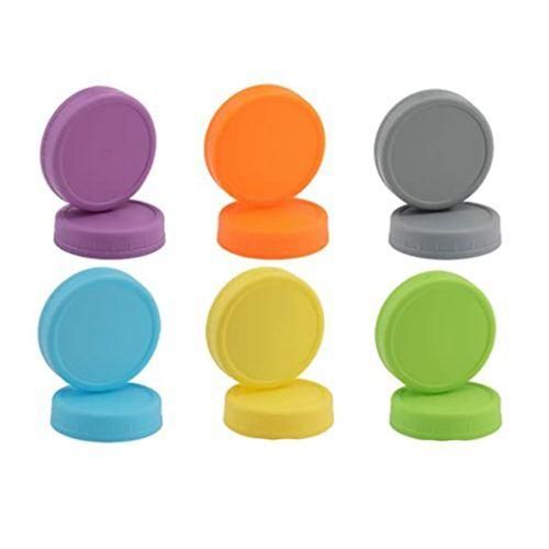 18Pcs Plastic Regular Mouth Mason Jar Lids For