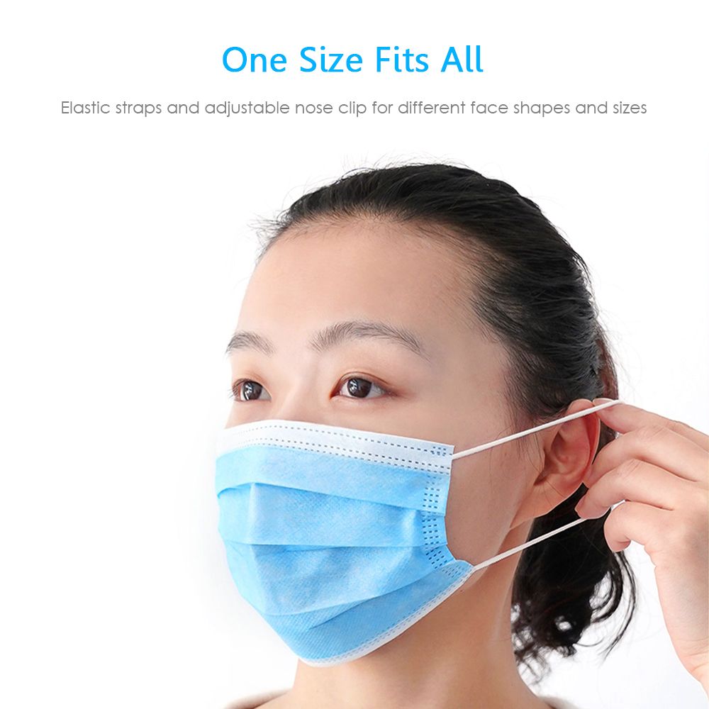 25 PCS Disposable Safety Masks Non-woven Fabric Filtration