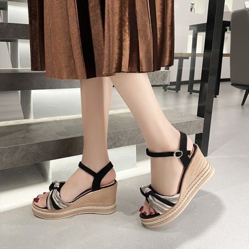 Ladies Comfortable High Heel Fish Mouth Platform Sandals