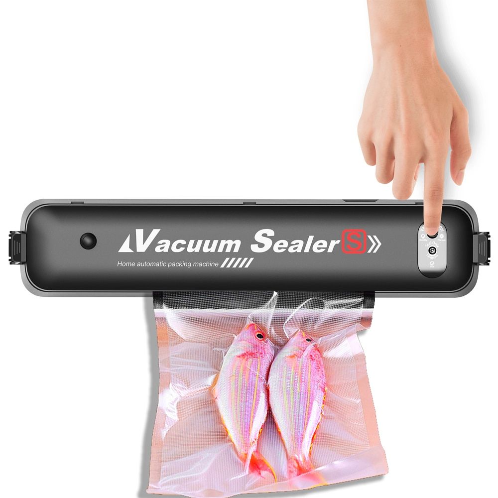 Household Food Vacuum Sealer Automatic Vacuum Air Sealing  Machine For Food Preservation Packaging With 15PCS Sealer Bags