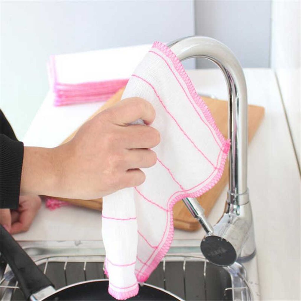 5Pcs Five-layer Cotton Gauze Absorbent Dish Cloth
