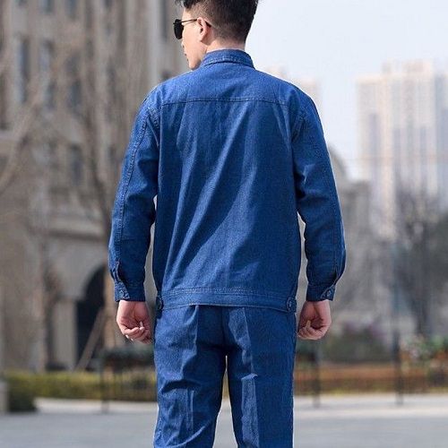 Denim Suit, Work Protective Clothing, Dirt Resistant And Wear-resistant