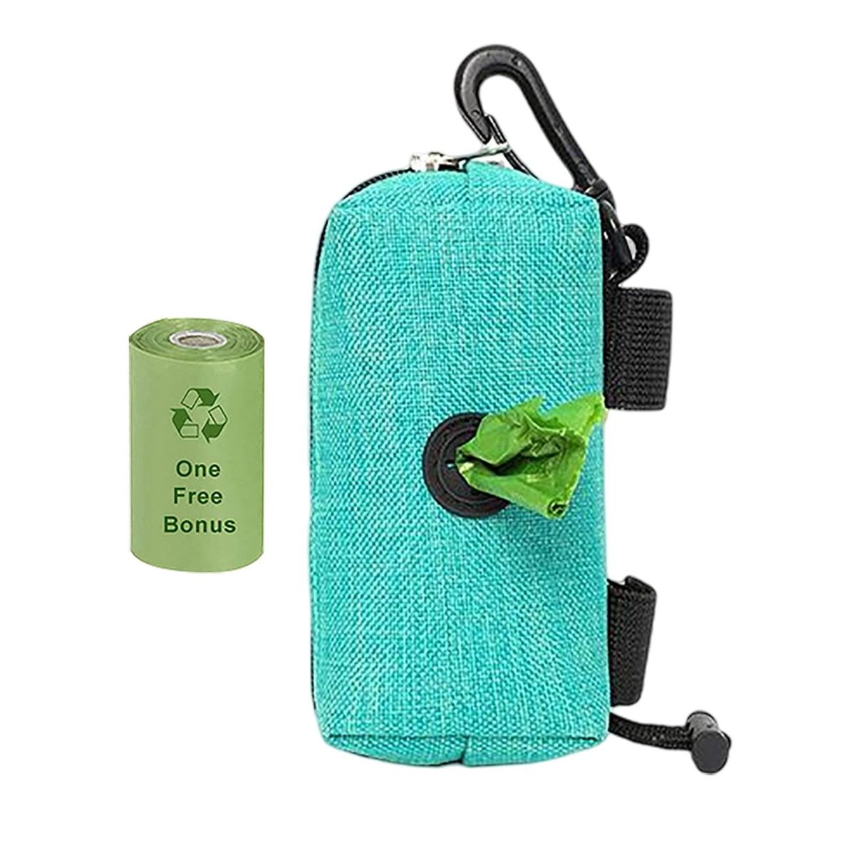 Dog Bag Dispenser With Carabiner Clip For Running Dog