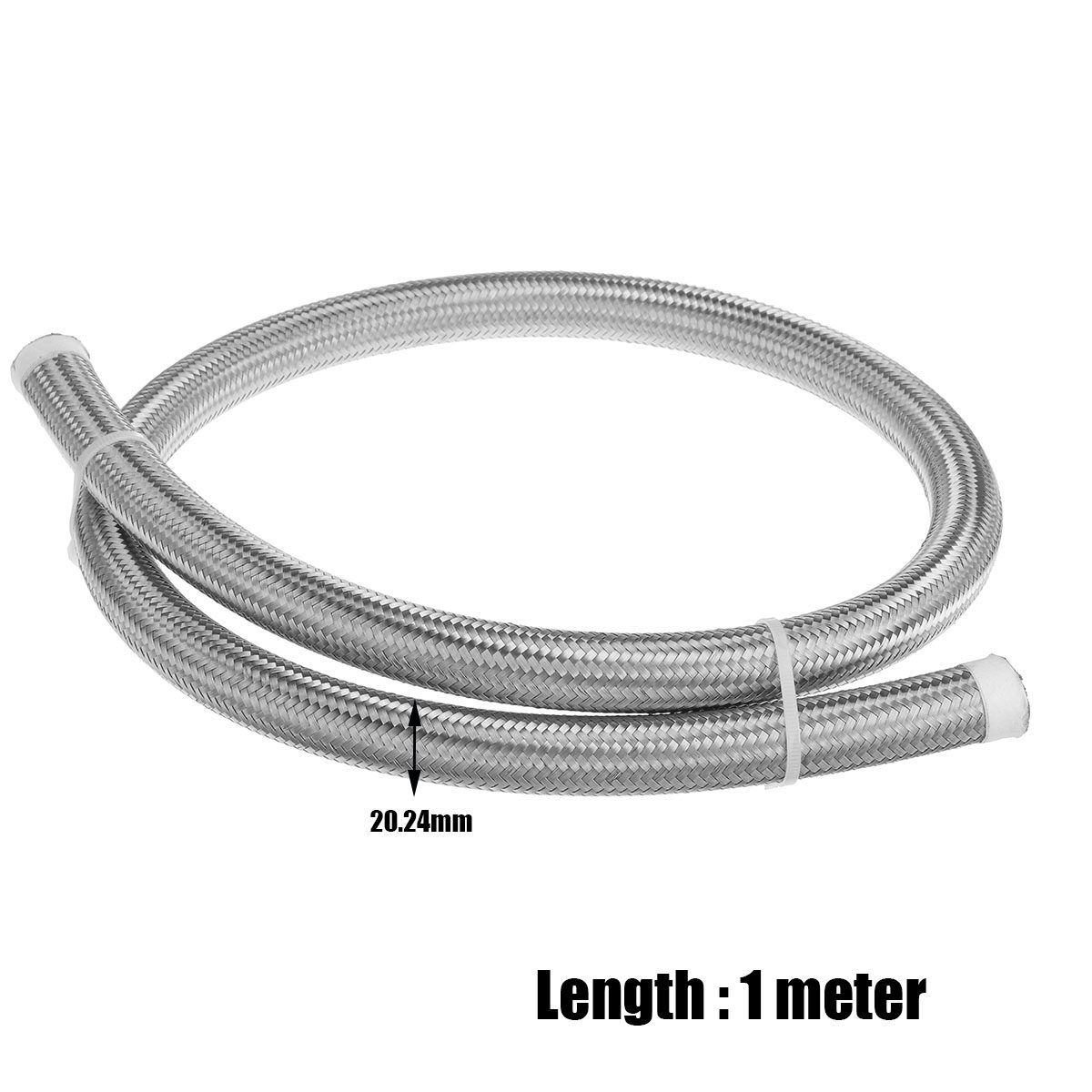 AN10 -10AN Stainless Steel Nylon Braided Fuel Gas Hose Line Kit