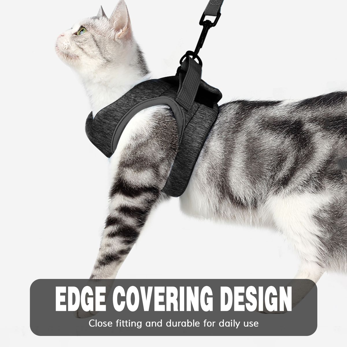 Cat Harness Leash Escape-proof Lightweight Breathable