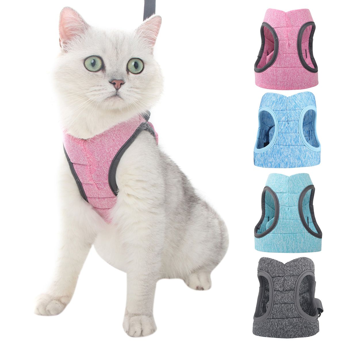 Cat Harness Leash Escape-proof Lightweight Breathable