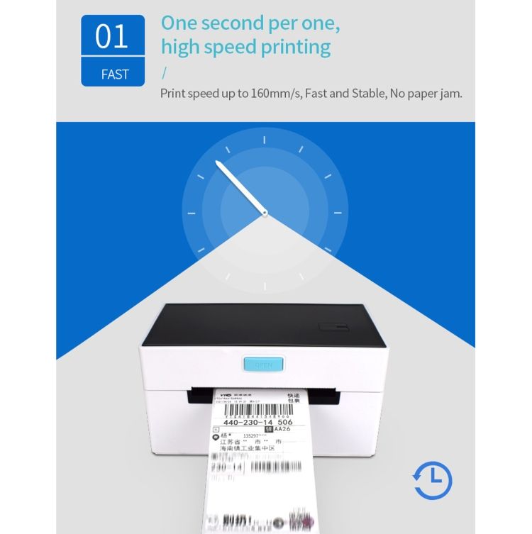 POS-9220 Express Bill Self-adhesive Label Printer, EU Plug USB + Bluetooth,EU Plug