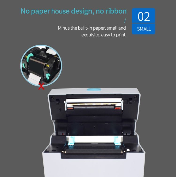 POS-9220 Express Bill Self-adhesive Label Printer, EU Plug USB + Bluetooth,EU Plug
