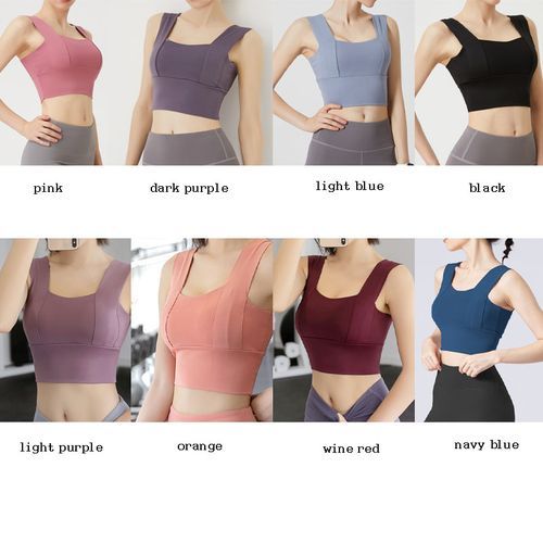Shockproof High Intensity Running Fitness Yoga Wear Sports Underwear Bra-light Purple