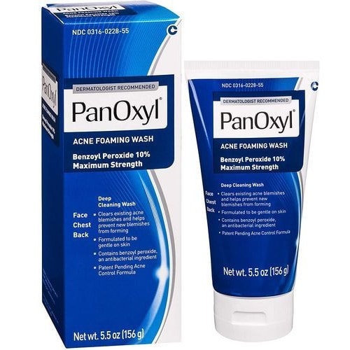 PanOxyl Acne Foaming Wash 10% Benzoyl Peroxide 5.5 Oz 156g