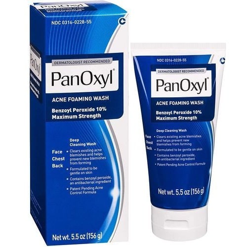 PanOxyl Acne Foaming Wash 10% Benzoyl Peroxide 5.5 Oz 156g