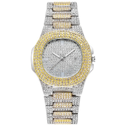 Men's Silver And Gold Wristwatch