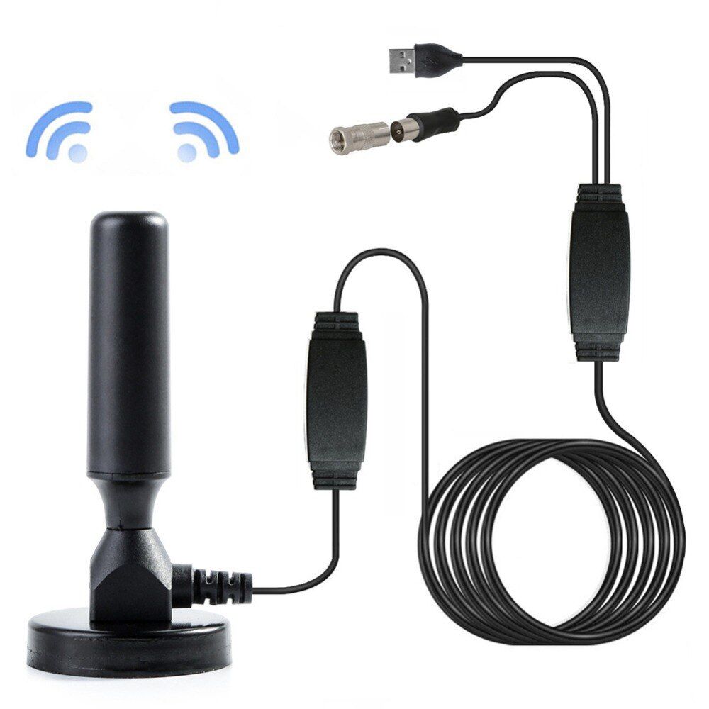 Indoor 2000 Miles Digital HDTV Antenna TV Signal Receiver Amplifier Radius Surf Fox Antena Aerial Mini  T/T2 Satellite Dish