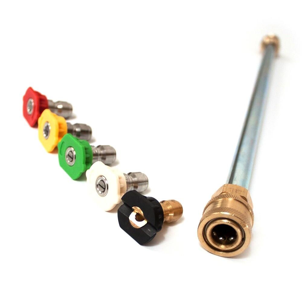 4000PSI Washer Wand Lance 5 Nozzle Tips Universal for High Pressure Gasoline Powered Sprayer