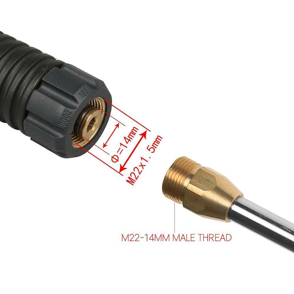 4000PSI Washer Wand Lance 5 Nozzle Tips Universal for High Pressure Gasoline Powered Sprayer