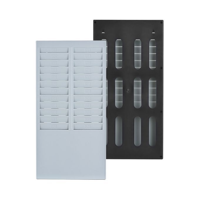 DOYO Time Card Rack Wall Mount Holder 24 Pocket Slot For
