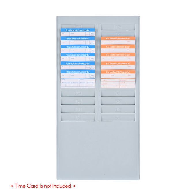 DOYO Time Card Rack Wall Mount Holder 24 Pocket Slot For