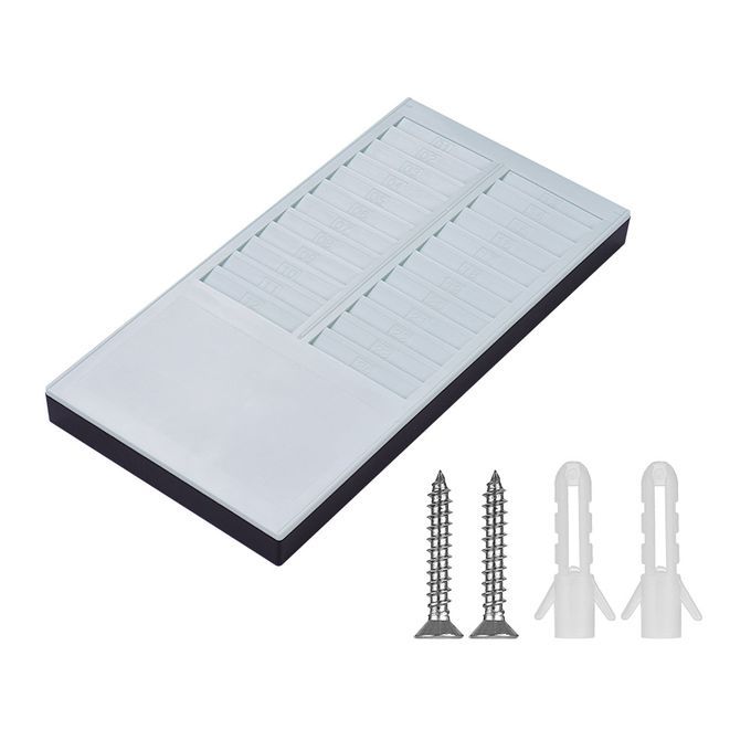 DOYO Time Card Rack Wall Mount Holder 24 Pocket Slot For