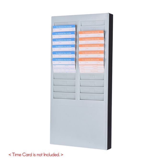 DOYO Time Card Rack Wall Mount Holder 24 Pocket Slot For