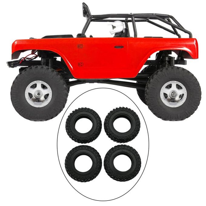 4Pieces 1:24 RC Tires Set For Axial SCX24 AXI90081 Model Buggy