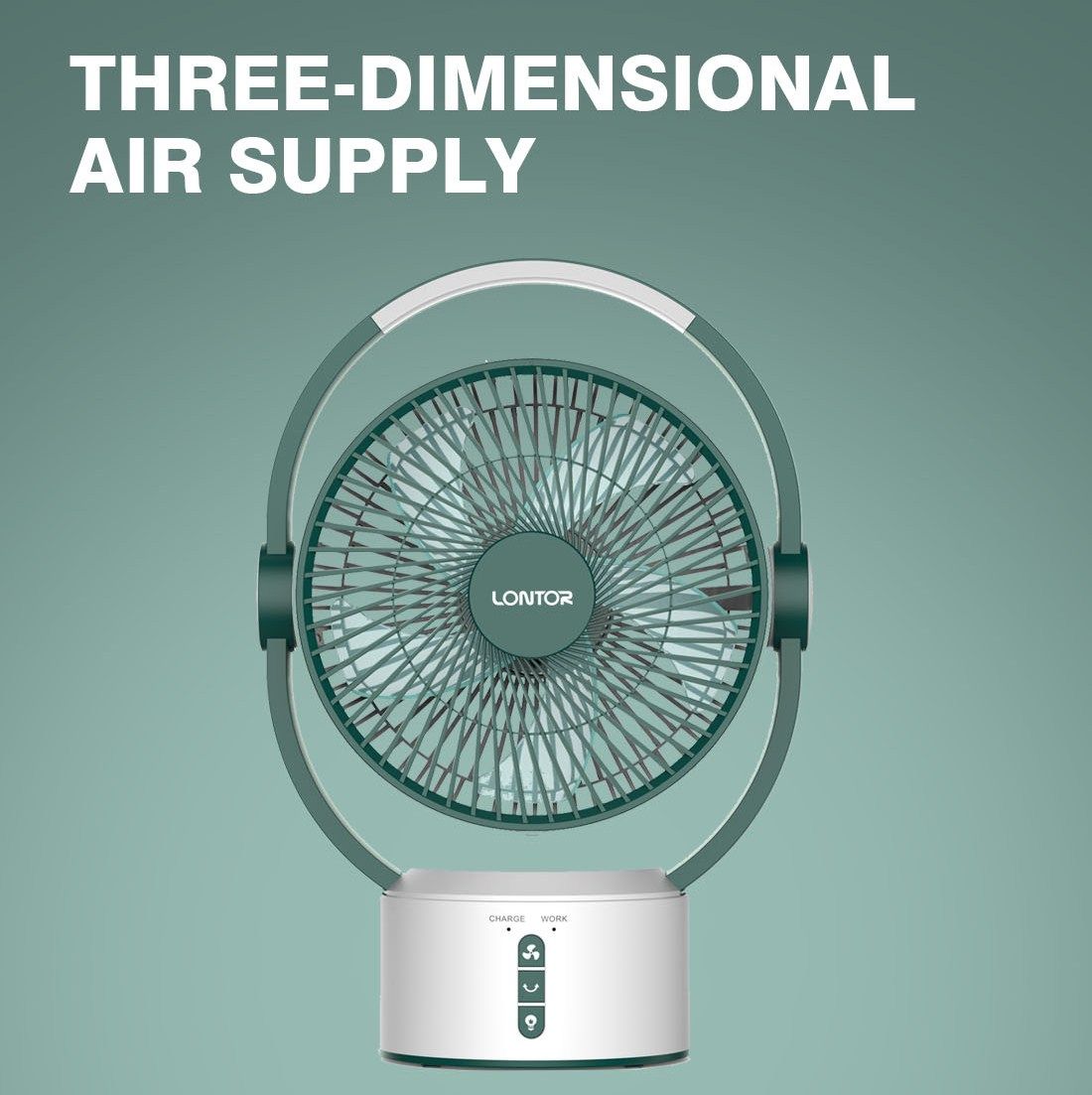 9" Inches Portable Rotating Mini Table Fan With Night Light