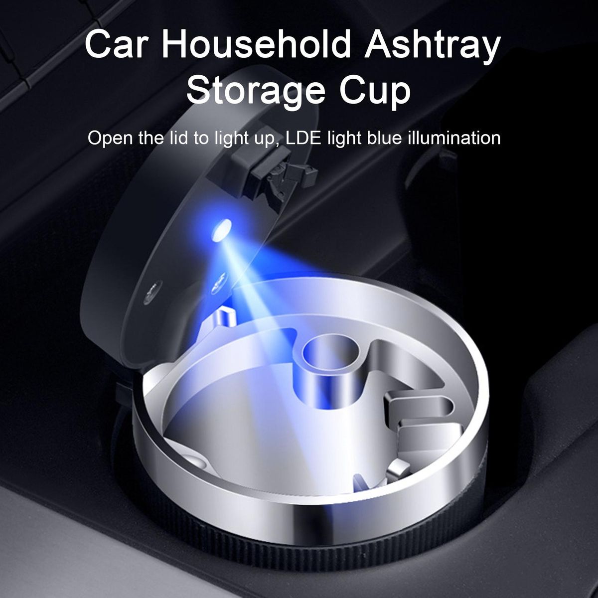 Ashtray Container Car Garbage Storage Cup Ash Tray Black