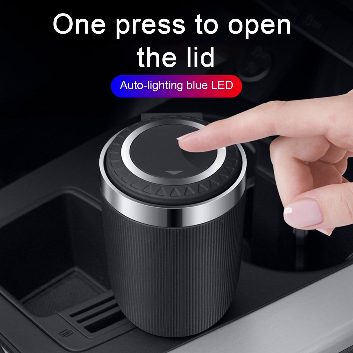 Ashtray Container Car Garbage Storage Cup Ash Tray Black
