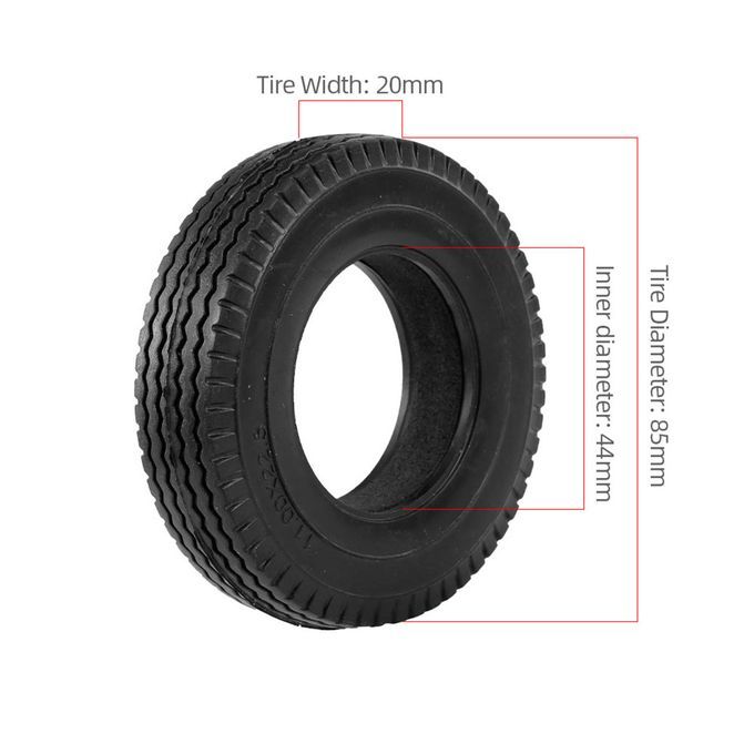 2pieces Rubber Tire Tyres Cover For 114 Tamiya RC Crawler Buggy