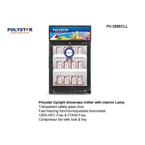 PV-295SCLL Table Sized Upright Showcase Chiller With Interior Lamp - 80l