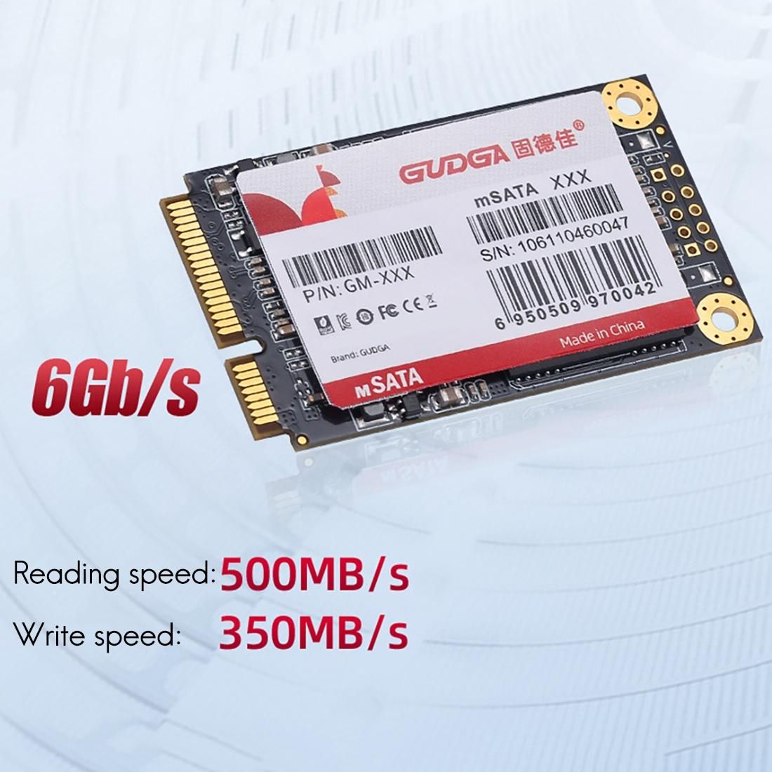 GUDGA 64GB SSD 1.8 Inch MSATA 6Gb/S Computer Game Internal Solid State Drive Mini SATAIII for Desktop Laptop