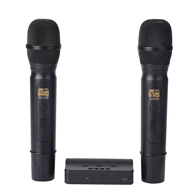 Wireless Microphone BT Sound Card Set Metal Dual