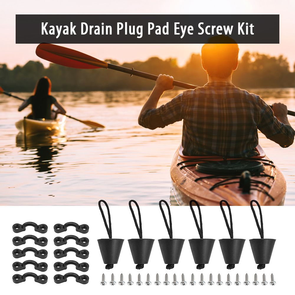 Kayak Drain Plug Pad Eye Screw Kit Drain Stopper For Kayaks