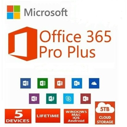 Office 365 Lifetime License For 5 Devices  - 5tb One Drive