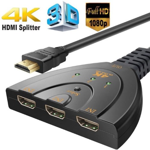 3 Port Hdmi Splitter Switch Cable - Full Hd