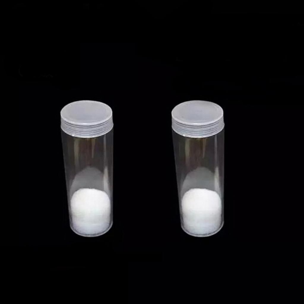 20Pcs Plastic Coin  Cases Coin Storage Protective Tube Holder Stand 32