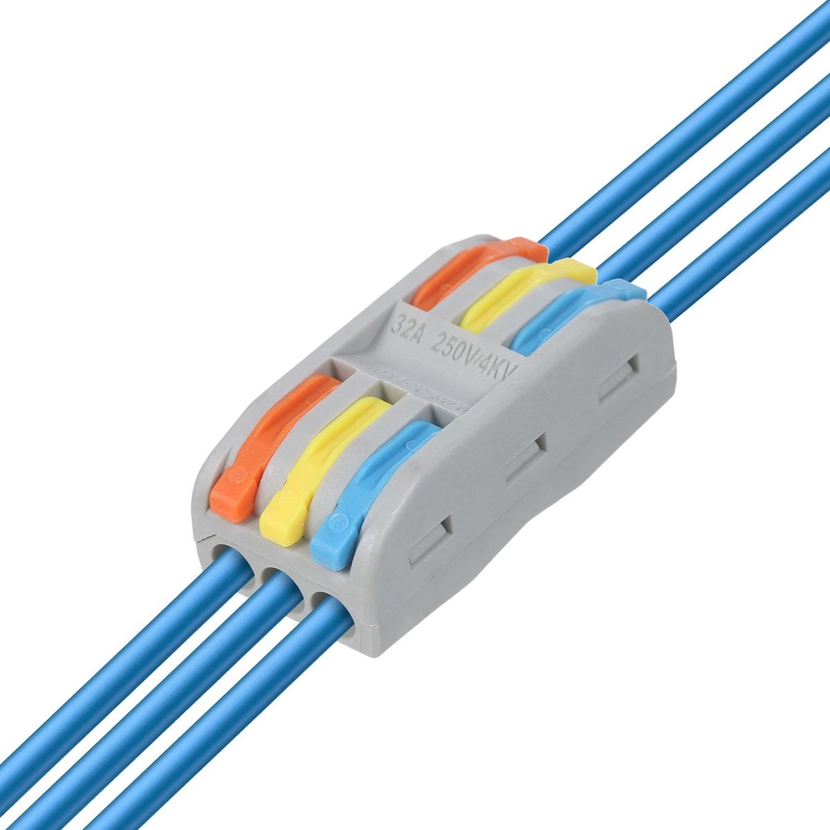 10pcs Wire Connectors Compact Splicing Connectors Cable Connector Set Lever Lock Connectors Universal Wiring Cable Connector Fast Push-in Conductor Terminals