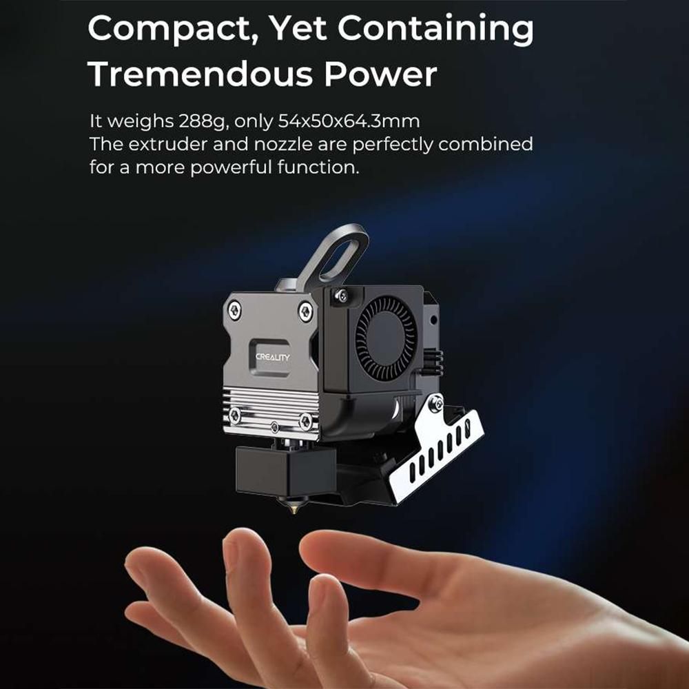 Creality Sprite Extruder Pro+ for 2.85mm Flexible Filaments TPR TPU and suitable for Ender3 Series Ender 3 S1 Series/ CR Series All Metal Body Dual-gear Feeding and Efficient Heat Dissipation