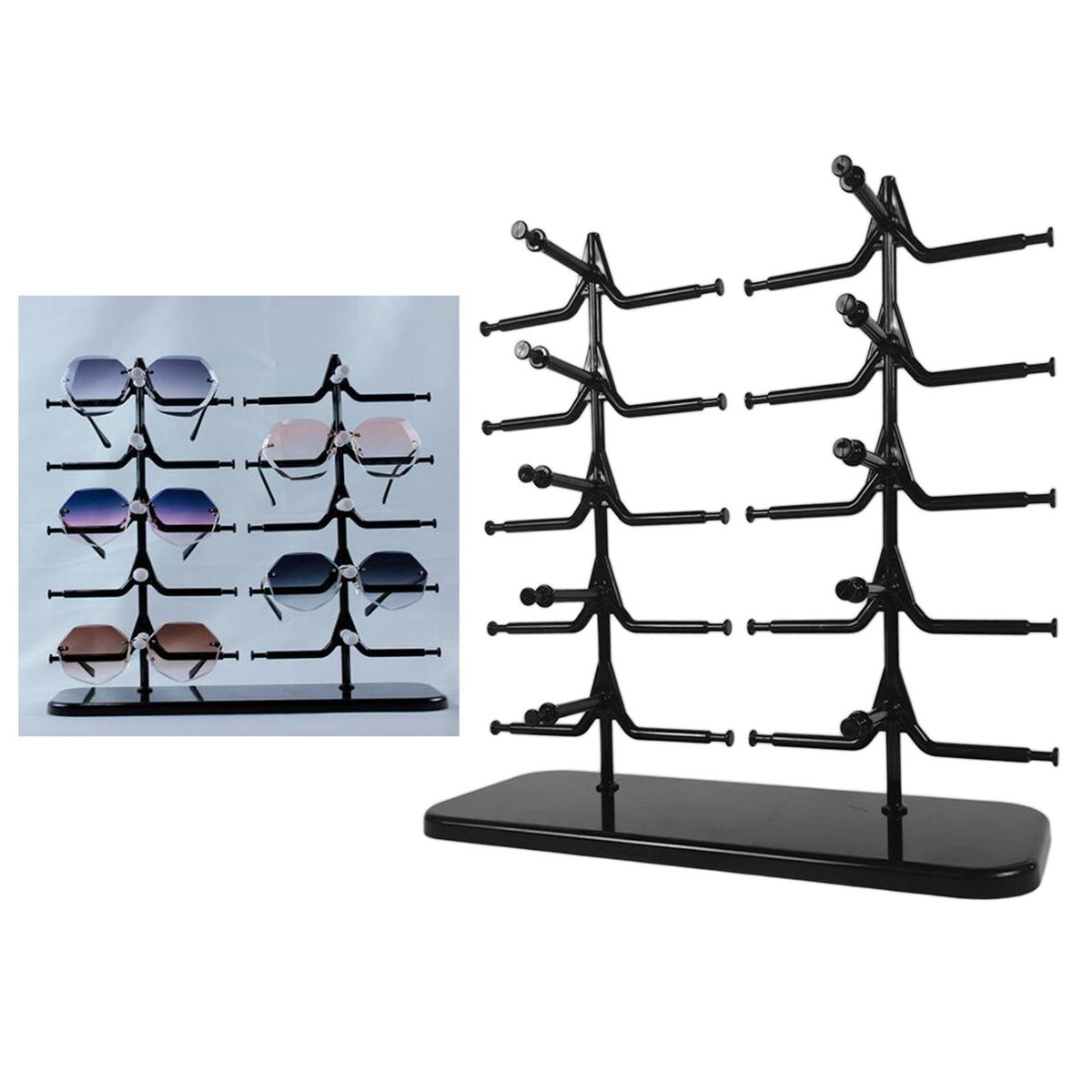 Sunglasses Rack Shelf Frame Glasses Display Stand Show Racks Black
