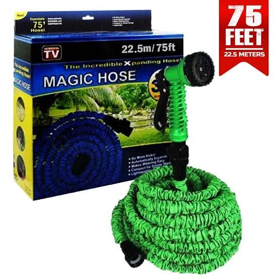 Magic Water Hose With Nozzle (75feet Long)