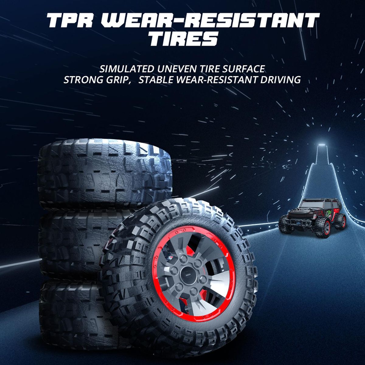 Remote Control Car 1/10 2.4GHz High Speed 65km/h All Terrain Off Road Trucks 4WD Brushless Motor Vehicle Racing Climbing Car Gifts for Kids Adults with 2 Battery