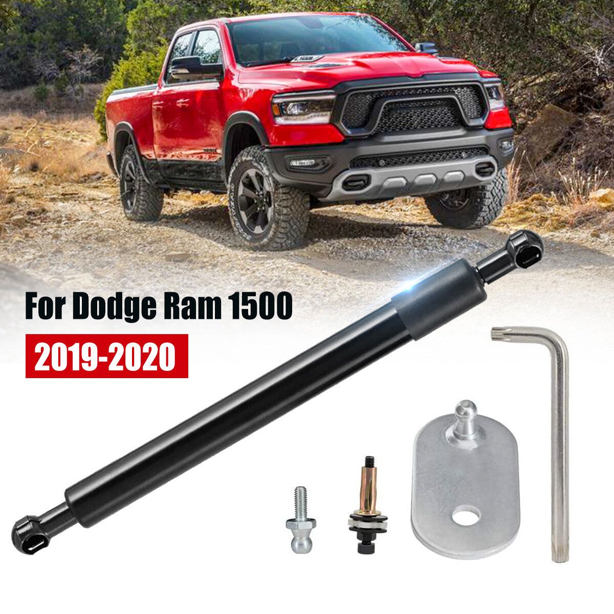 For 2019 Dodges Ram 1500 Rear Tailgate Trunk Slow Down Shock Absorber Strut Bars Spring Hydraulic Rod Gas Lift Pickup