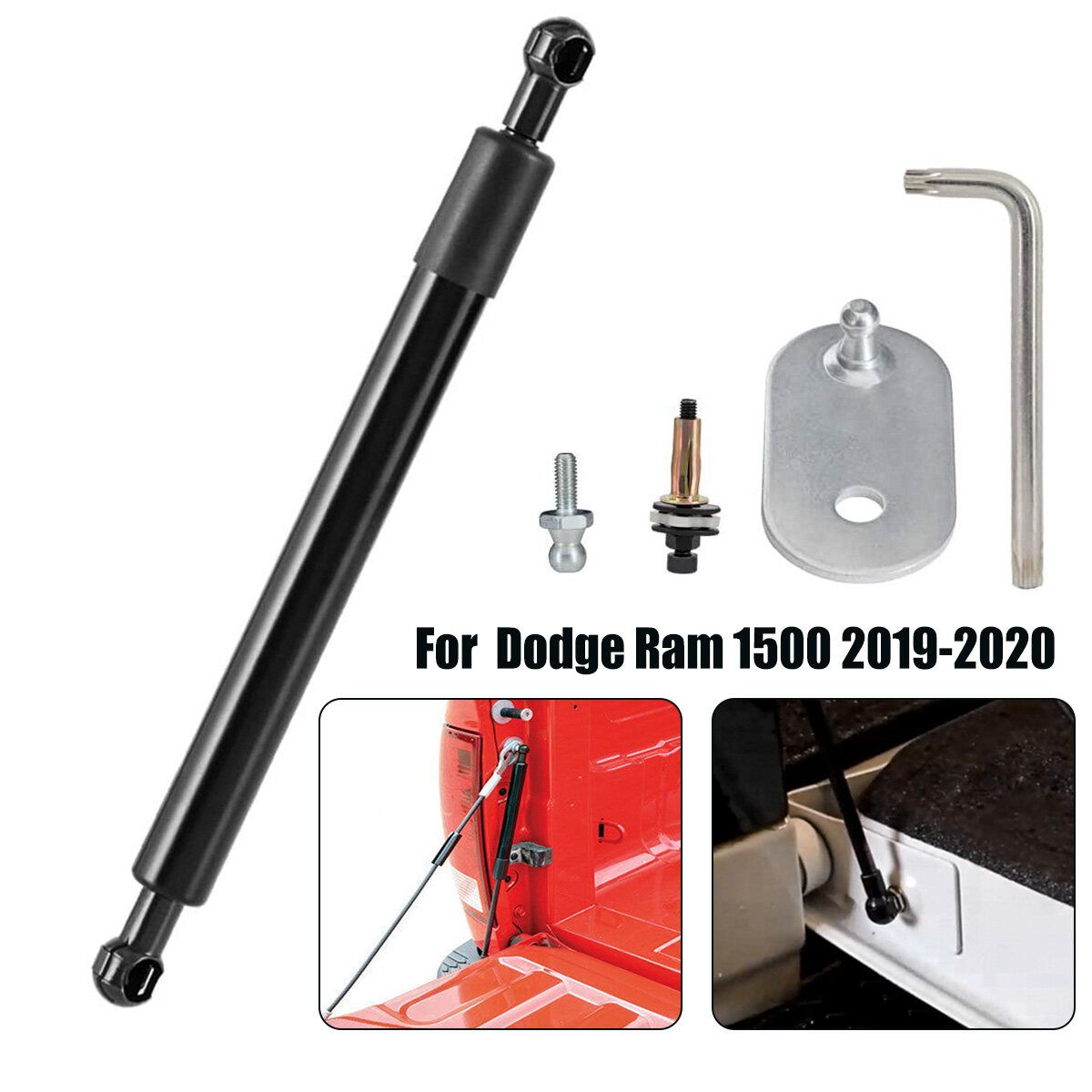 For 2019 Dodges Ram 1500 Rear Tailgate Trunk Slow Down Shock Absorber Strut Bars Spring Hydraulic Rod Gas Lift Pickup