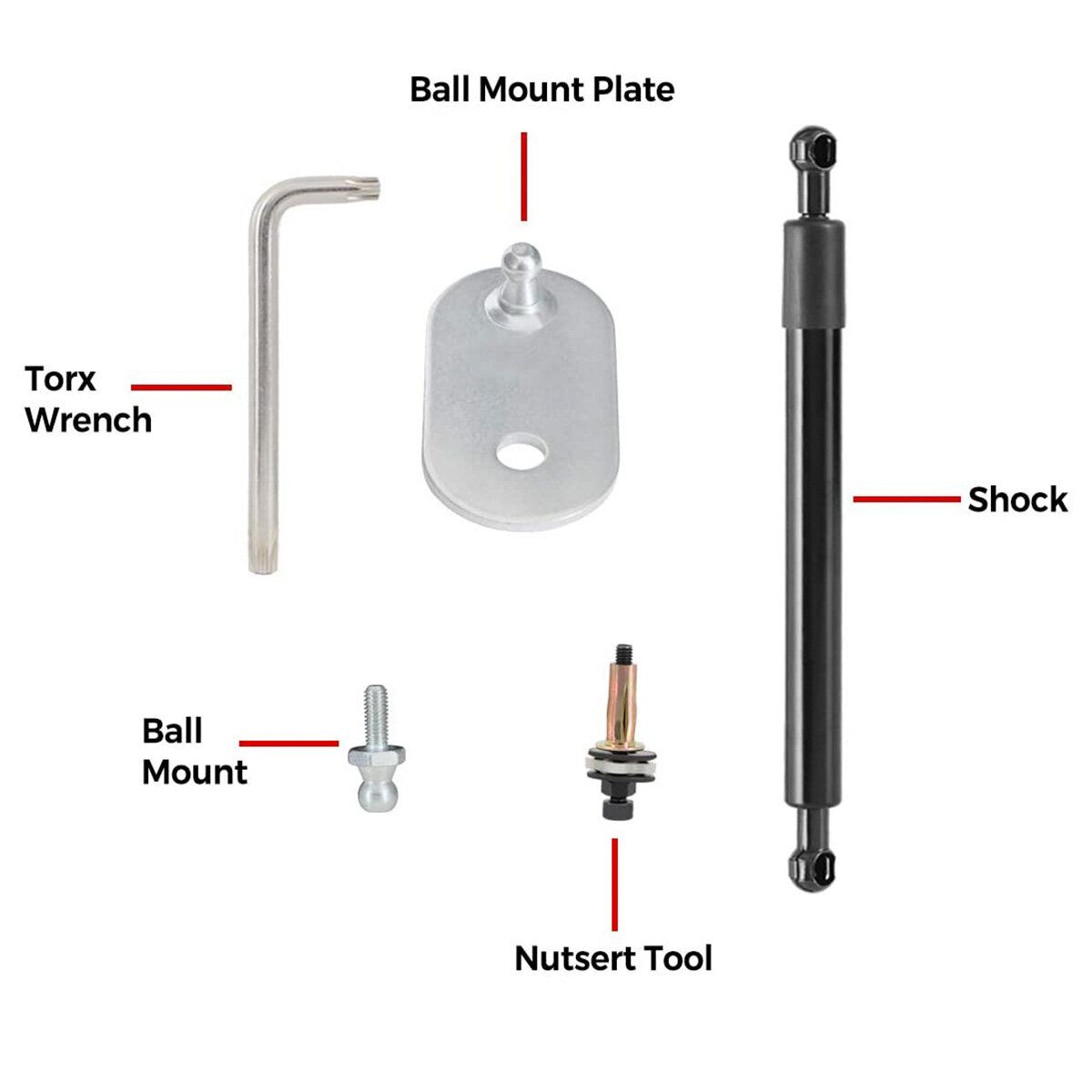 For 2019 Dodges Ram 1500 Rear Tailgate Trunk Slow Down Shock Absorber Strut Bars Spring Hydraulic Rod Gas Lift Pickup