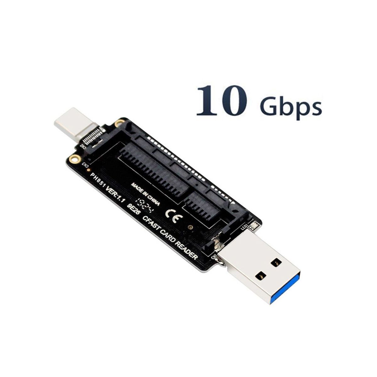 CFast USB 3.1 Type A+C Card Reader 10Gbps CFast Memory Card