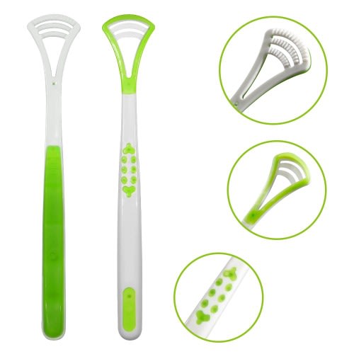4 Pieces Reusable Tongue Scrapper Cleaner- Orange - Blue - Pink & Green